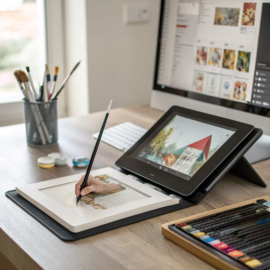 Digital illustration tablet workflow